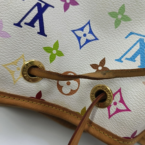 LV × TM NÉONOÉ MM Monogram Coated Canvas White