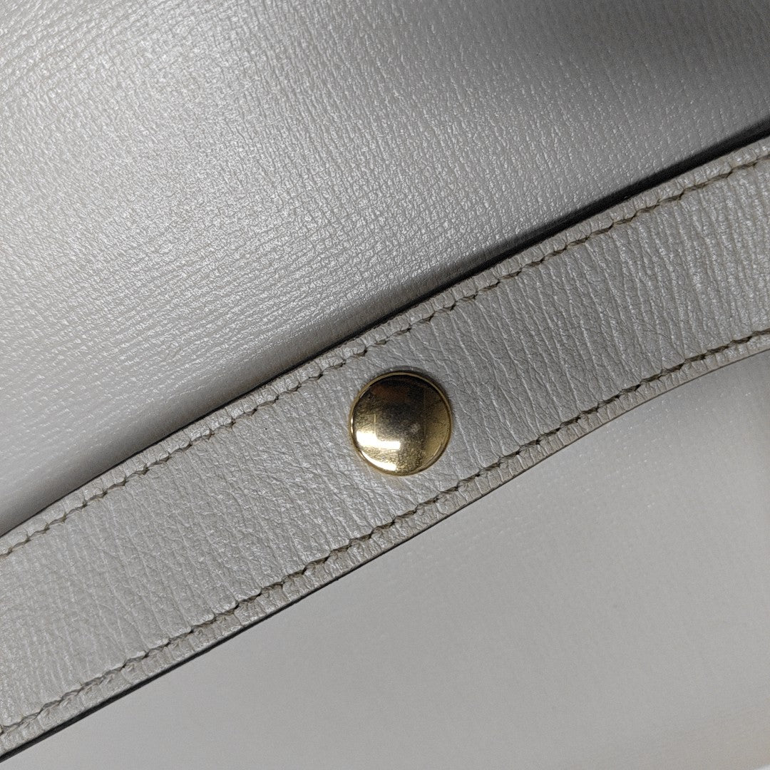 Authenticated pre-owned  Horsebit 1955 Small Calfskin White - Shoulder Bag at Looply