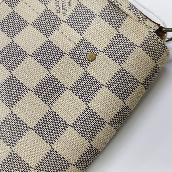 FAVORITE PM Damier Azur Coated Canvas White