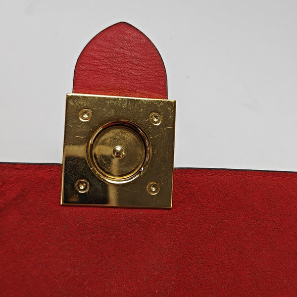 LOCKY BB Monogram Coated Canvas Red