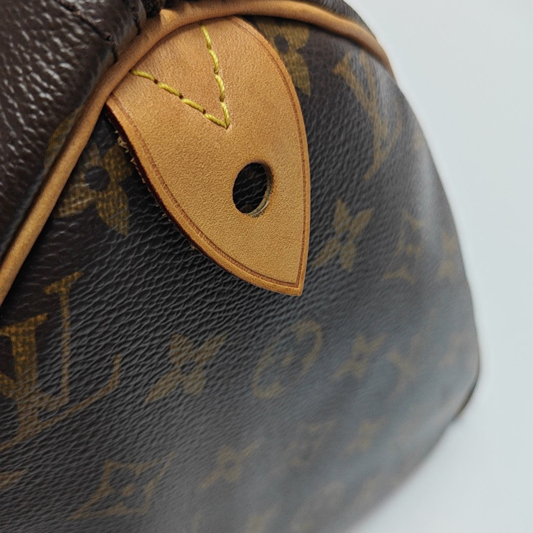 SPEEDY 30 Monogram Coated Canvas Brown
