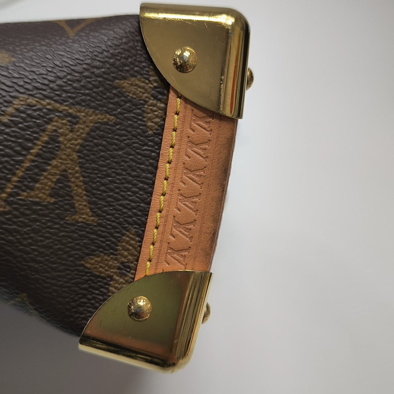 SIDE TRUNK MM Monogram Coated Canvas Brown
