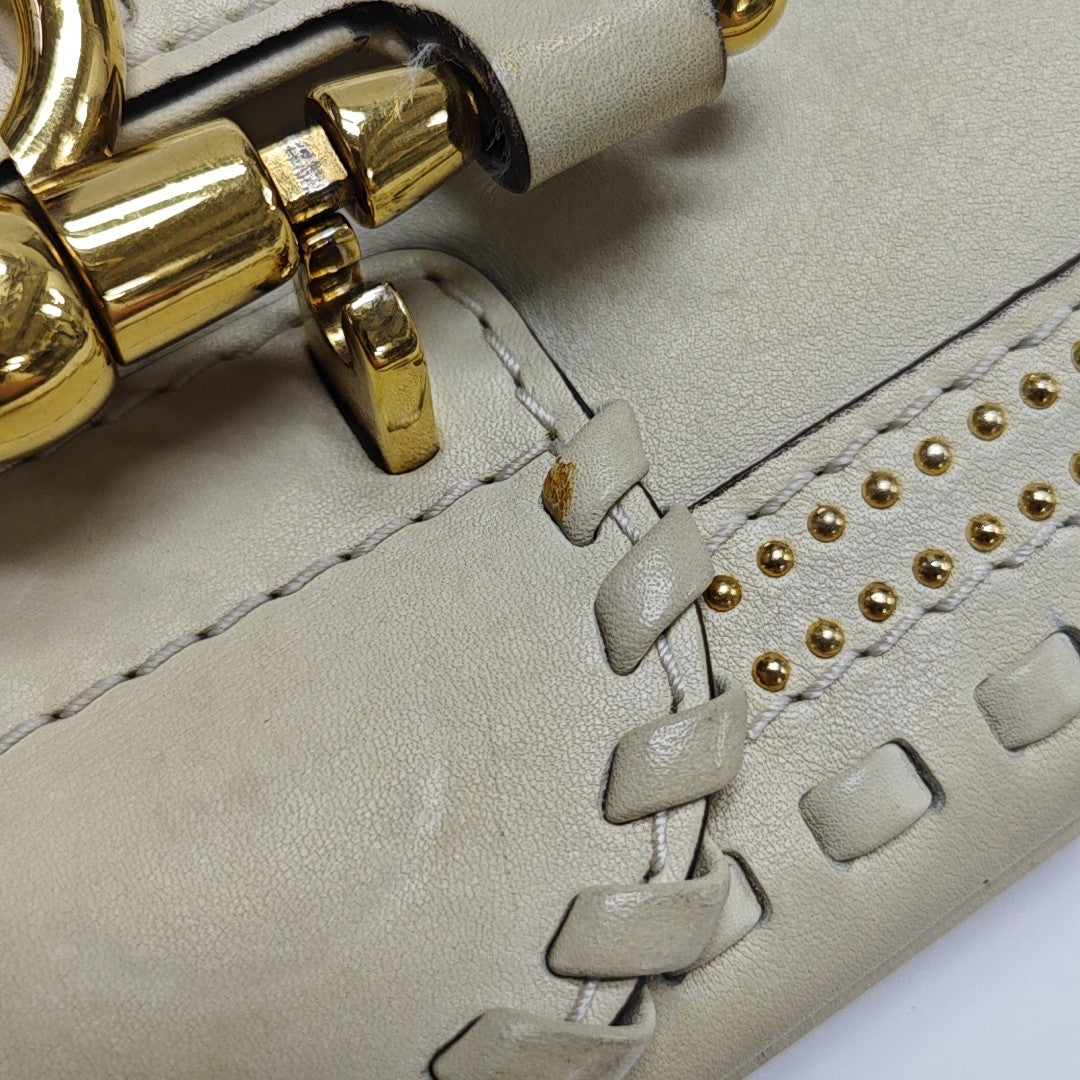 Snaffle Bit Calfskin White