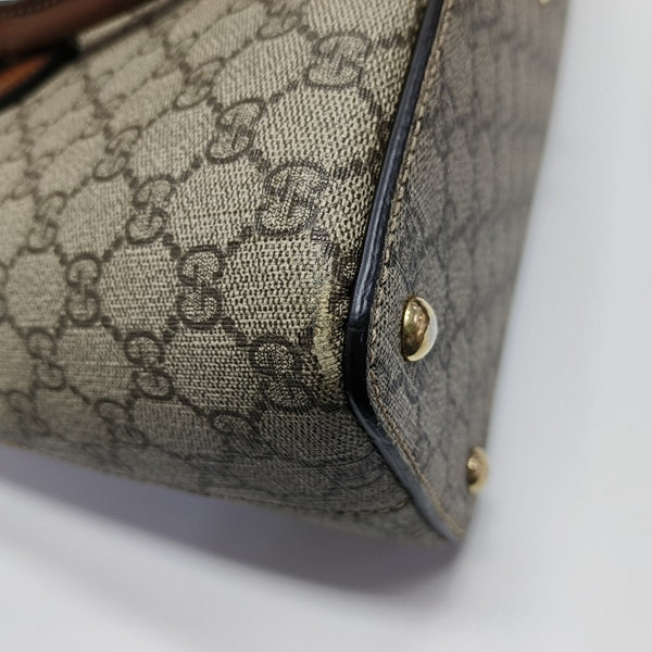 GG Blooms Monogram Coated Canvas Beige