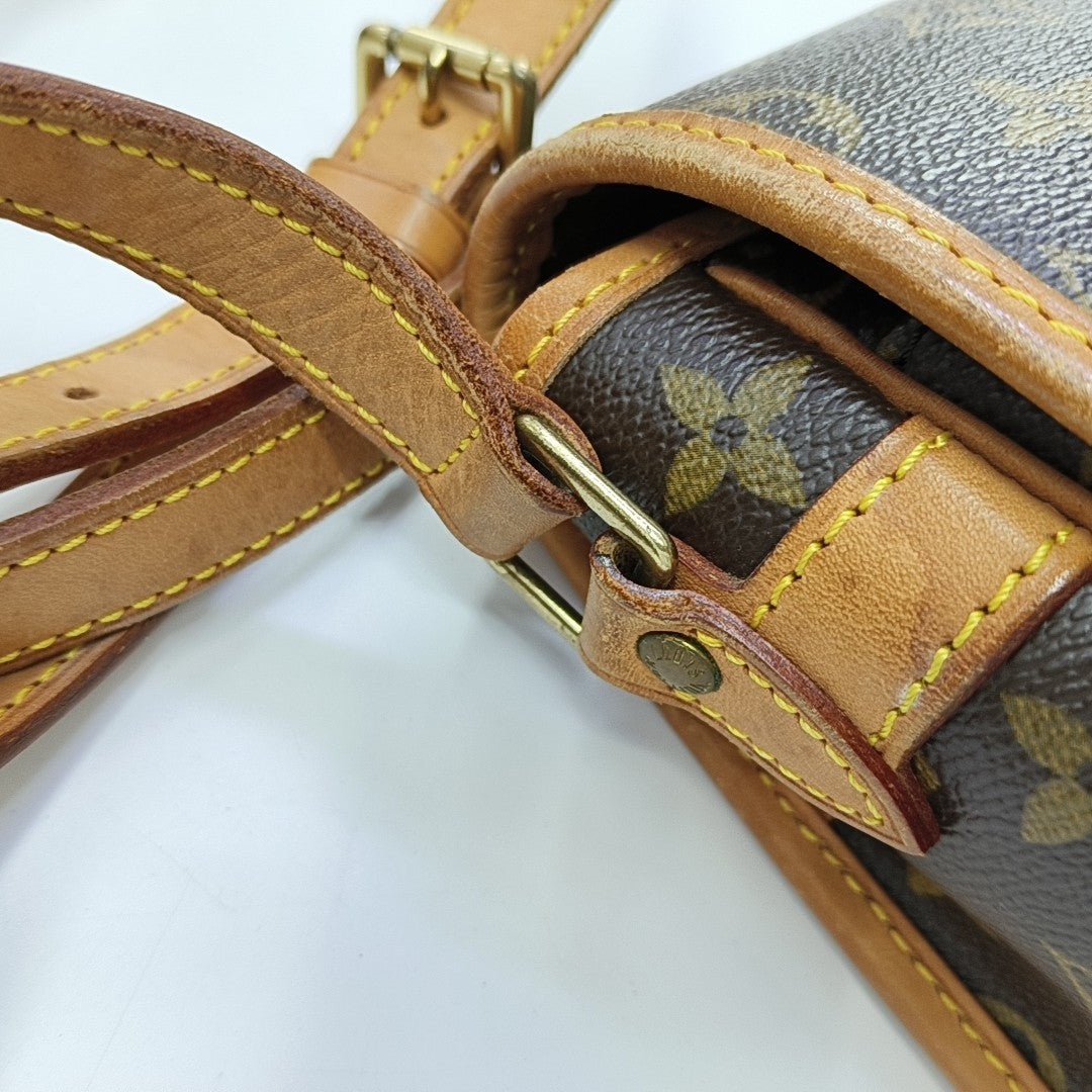 SOLOGNE PM Monogram Coated Canvas Brown