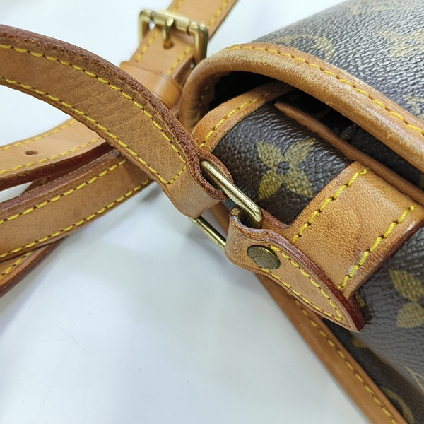 SOLOGNE PM Monogram Coated Canvas Brown