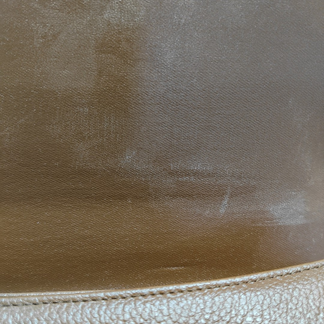 Calfskin Top Handle Bag Brown