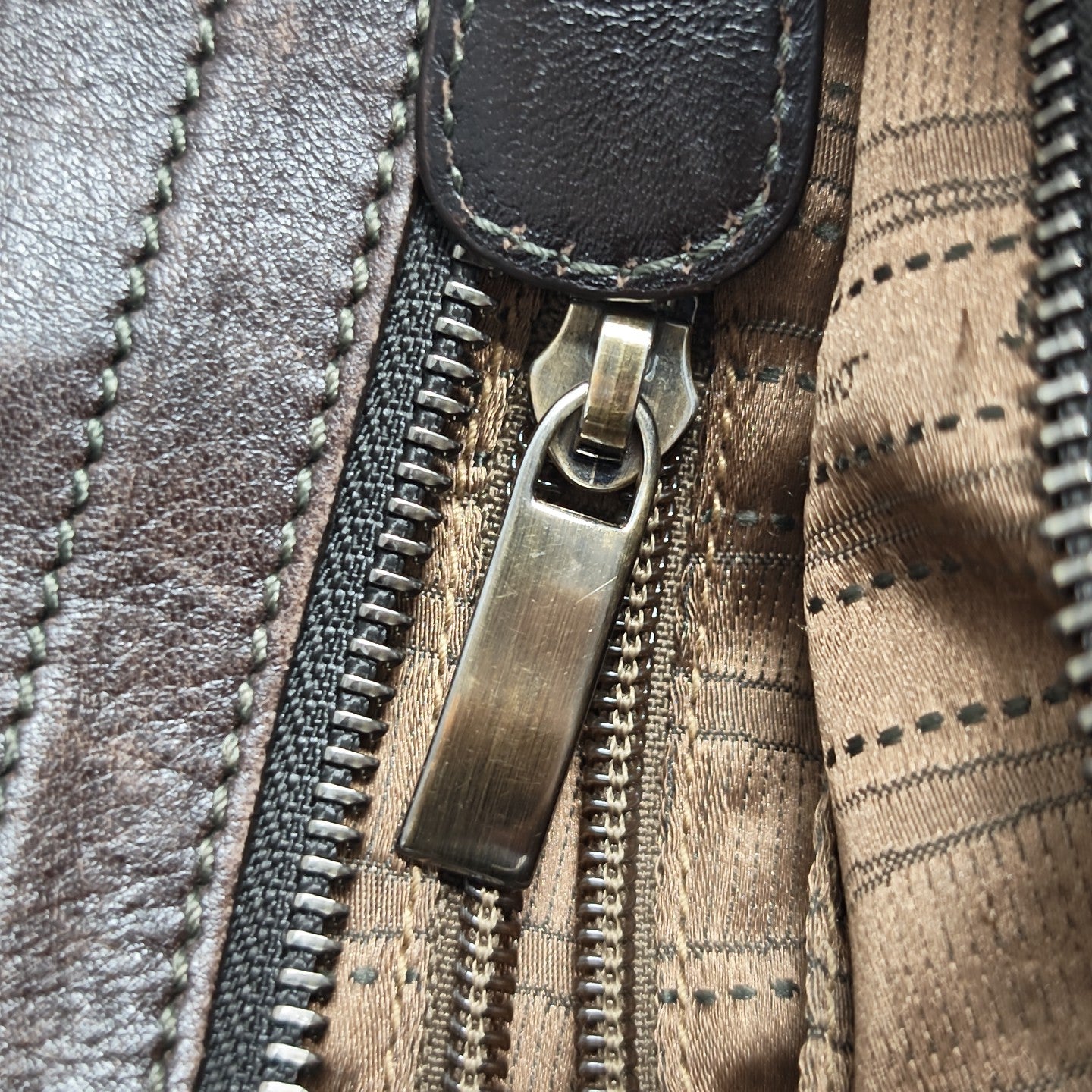 Calfskin Shoulder Bag Brown