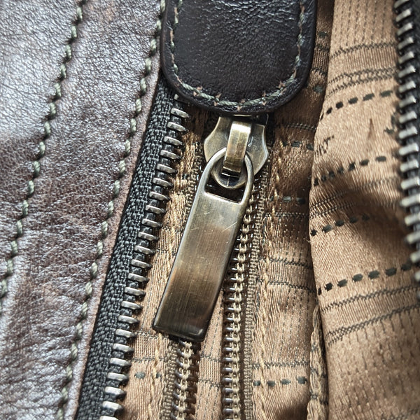 Calfskin Shoulder Bag Brown