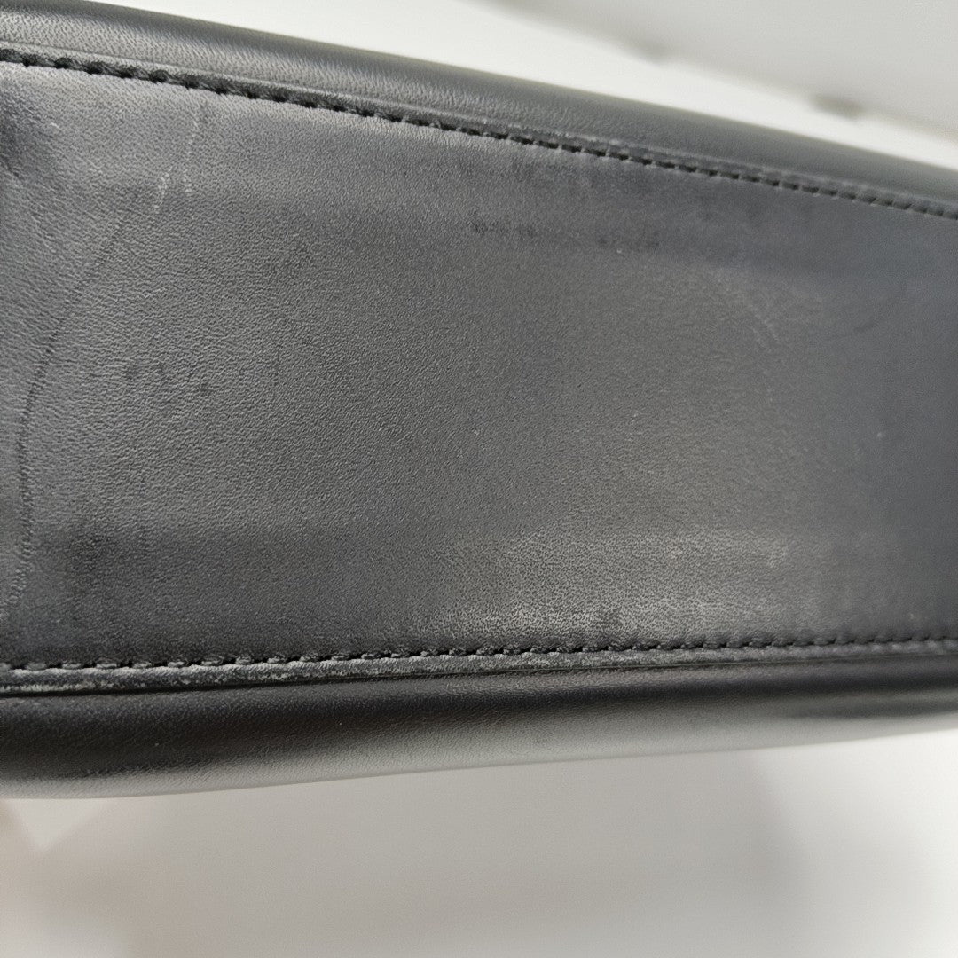 Calfskin Top Handle Bag Black