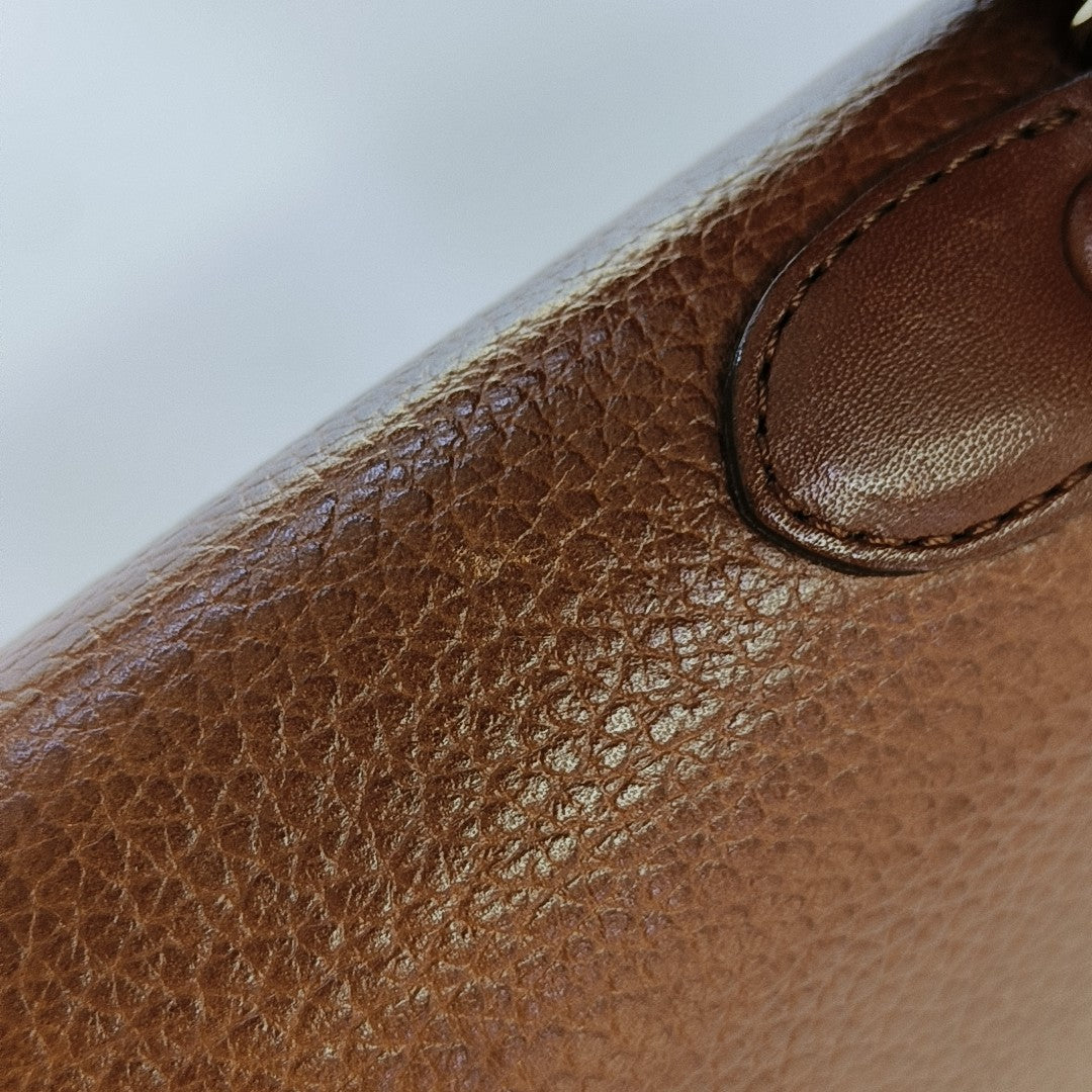 Calfskin Shoulder Bag Brown