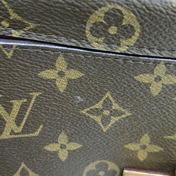 OLYMPE Monogram Coated Canvas Brown