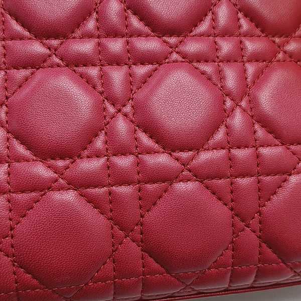 Lady Dior Small Cannage Lambskin Red