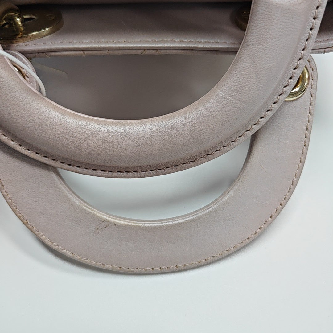 Lady Dior Mini Cannage Lambskin Pink