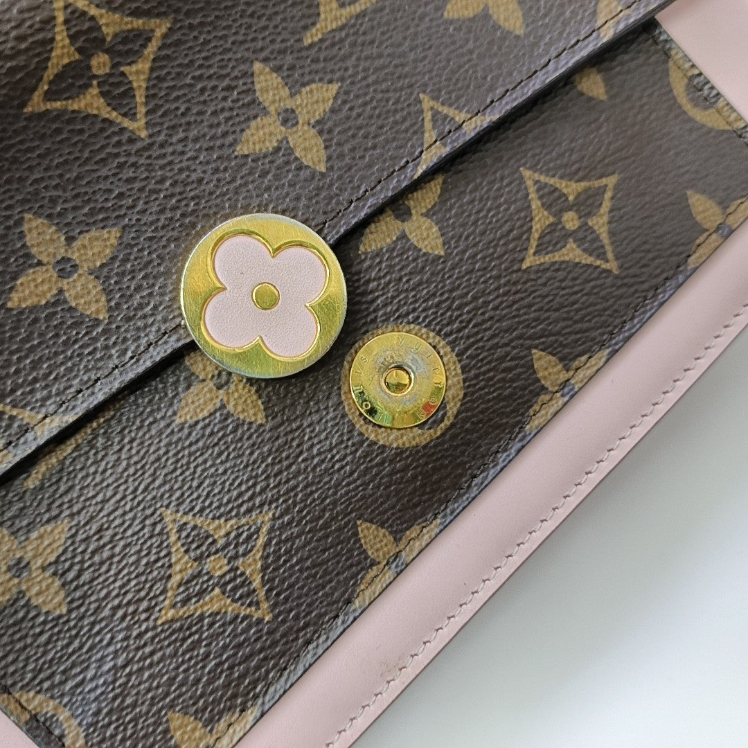 FLORE Monogram Coated Canvas Brown