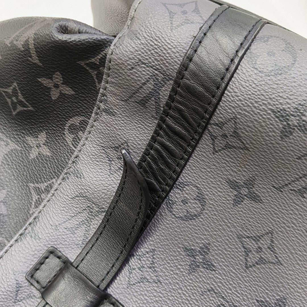 CHRISTOPHER Monogram Coated Canvas Gray