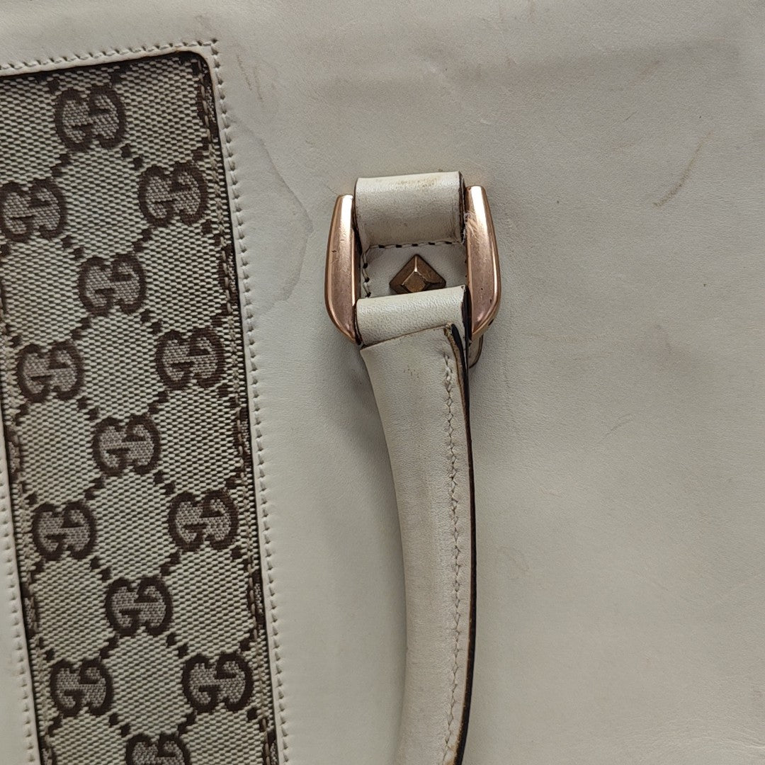Monogram Calfskin Tote Bag Beige