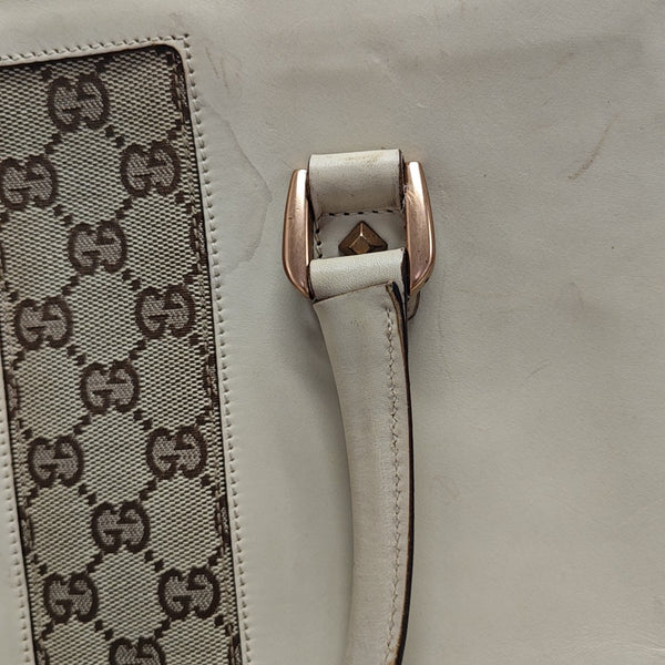 Monogram Calfskin Tote Bag Beige