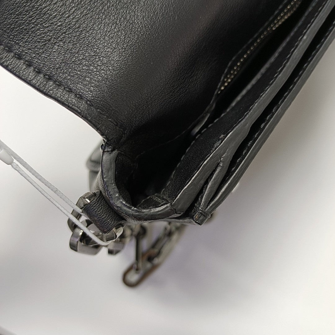 Calfskin Shoulder Bag Black