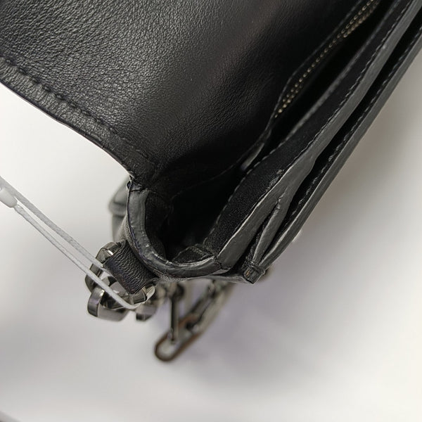 Calfskin Shoulder Bag Black