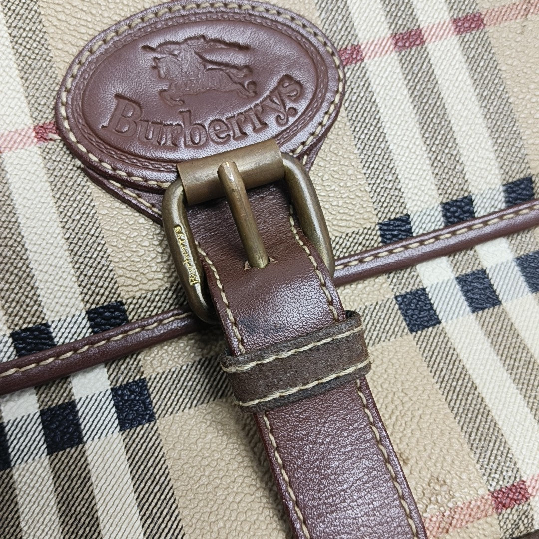 Coated Canvas Shoulder Bag Beige