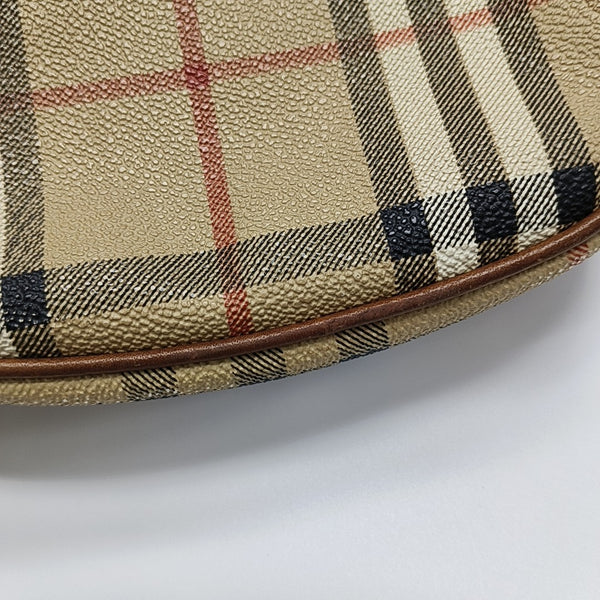 Coated Canvas Shoulder Bag Beige