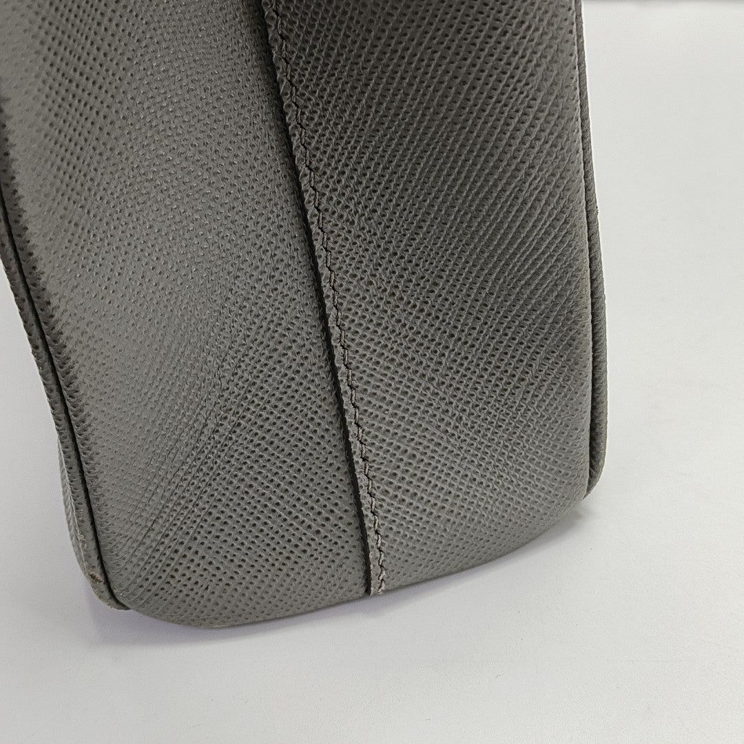 Galleria Large Saffiano Calfskin Gray
