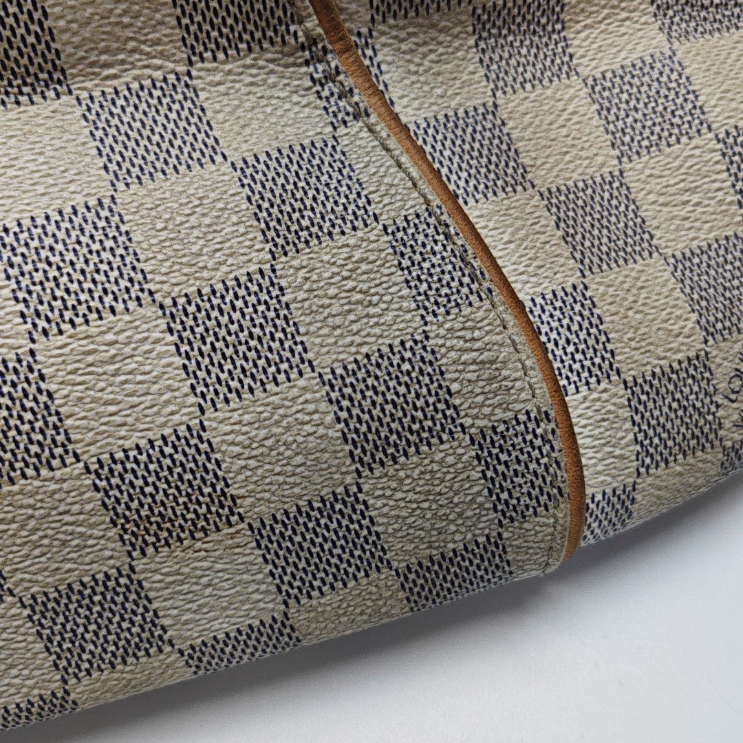 GALLIERA PM Damier Azur Coated Canvas White