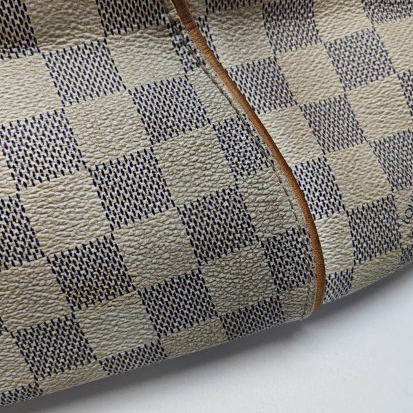 GALLIERA PM Damier Azur Coated Canvas White