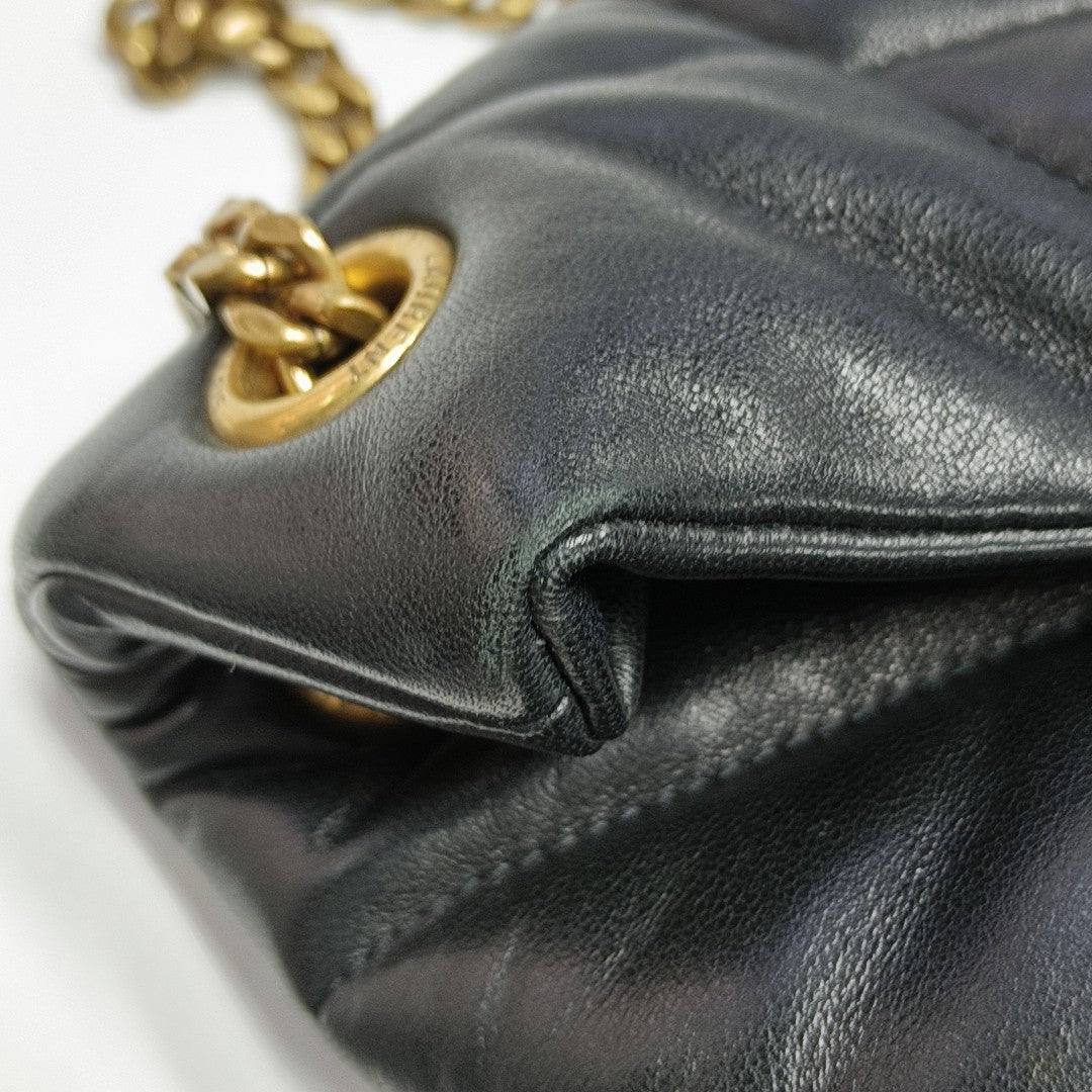 PUFFER Small Quilted Lambskin Black