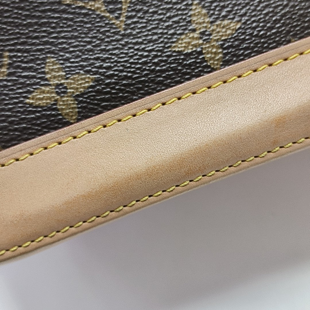 ALMA BB Monogram Coated Canvas Brown