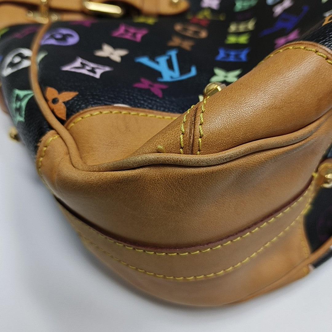 GRETA Monogram Coated Canvas Black