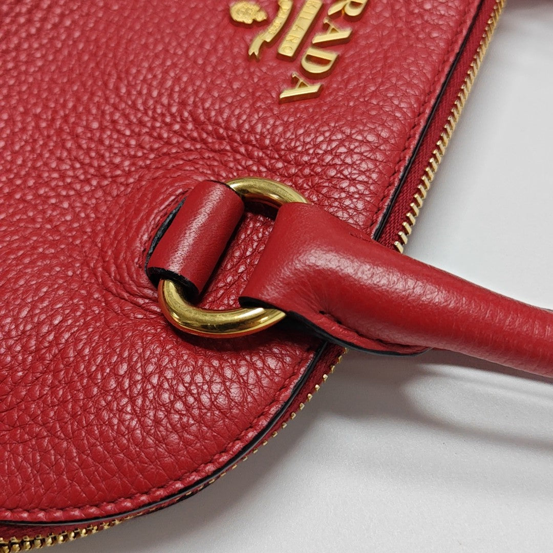 Calfskin Shoulder Bag Red