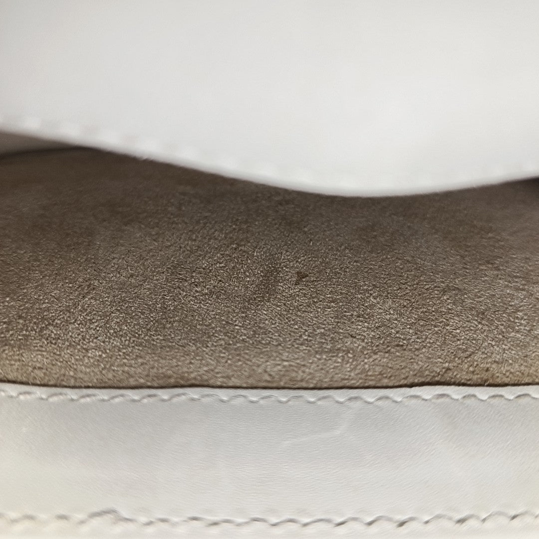 Authenticated pre-owned  Sylvie Mini Calfskin White - Shoulder Bag at Looply