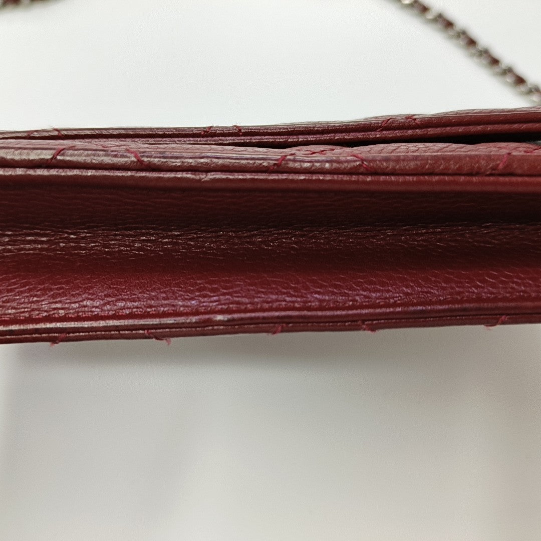 WOC Quilted Grained Calfskin Red