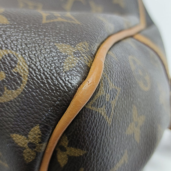 MONTORGUEI Monogram Coated Canvas Brown