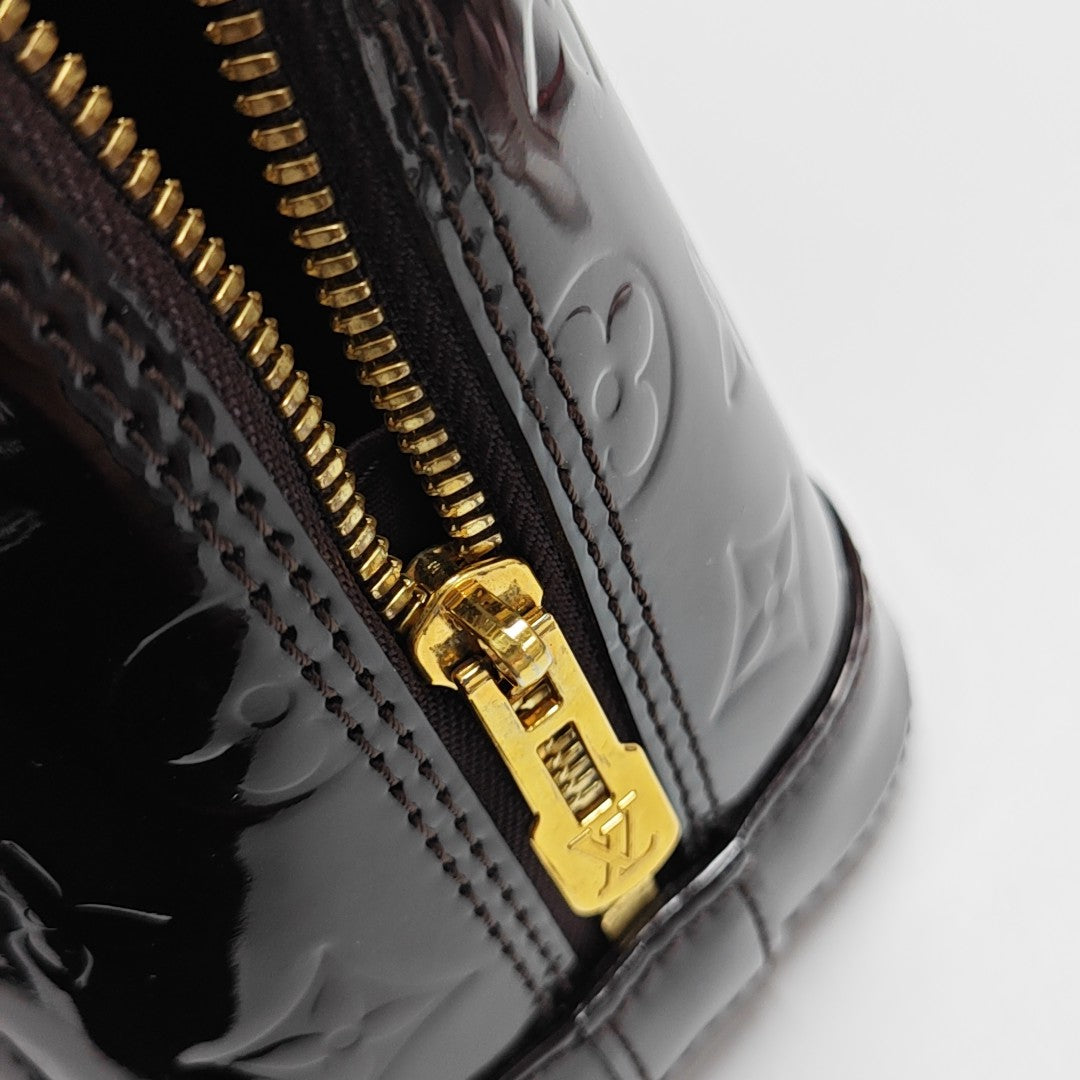 ALMA BB Monogram Patent Leather Red