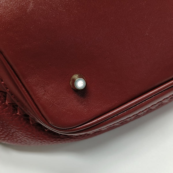 Leather Shoulder Bag Red