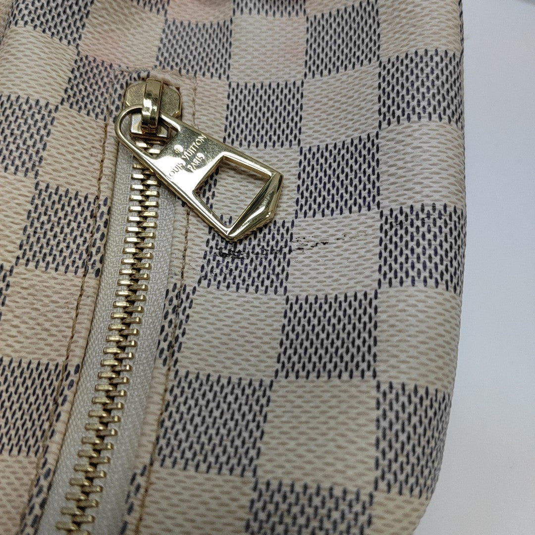 SPERONE BB Damier Azur Coated Canvas White