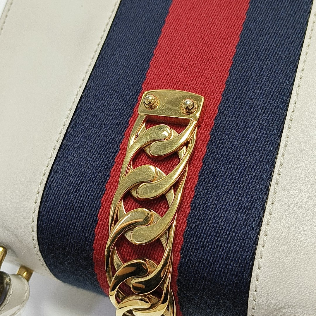 Sylvie Mini Calfskin White