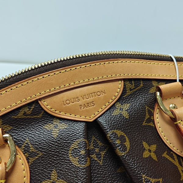 Monogram Coated Canvas Top Handle Bag Brown