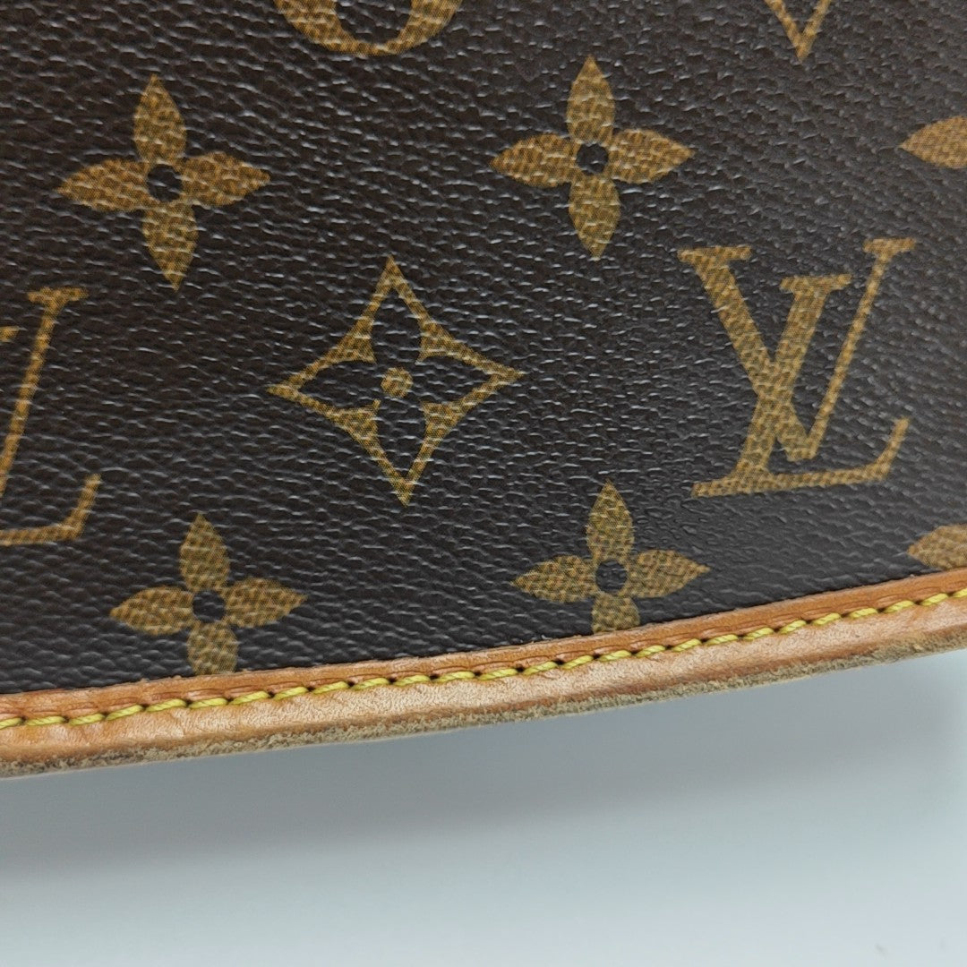 SOLOGNE PM Monogram Coated Canvas Brown