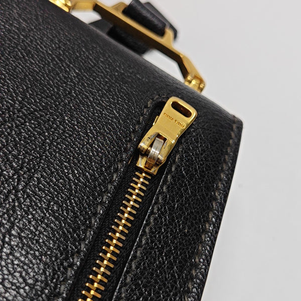Miu Lady Calfskin Black