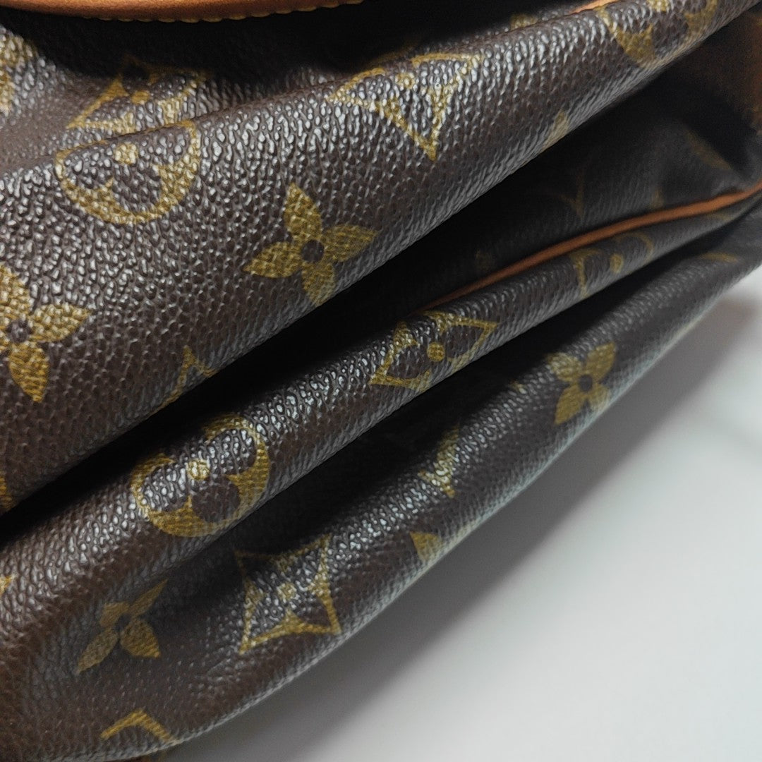 SAUMUR 35 Monogram Coated Canvas Brown