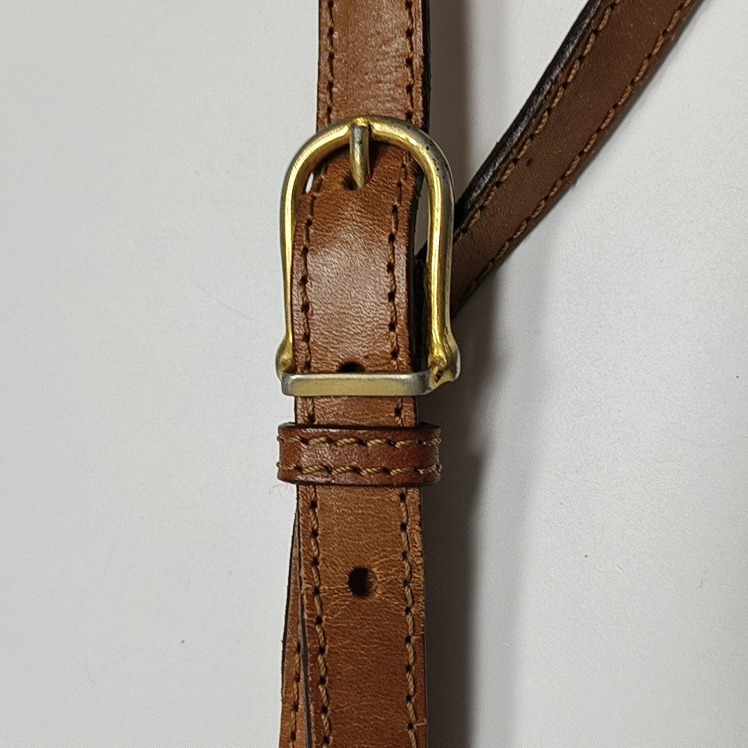 Coated Canvas Crossbody Bag Beige