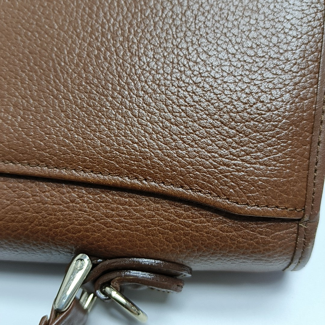 Calfskin Shoulder Bag Brown