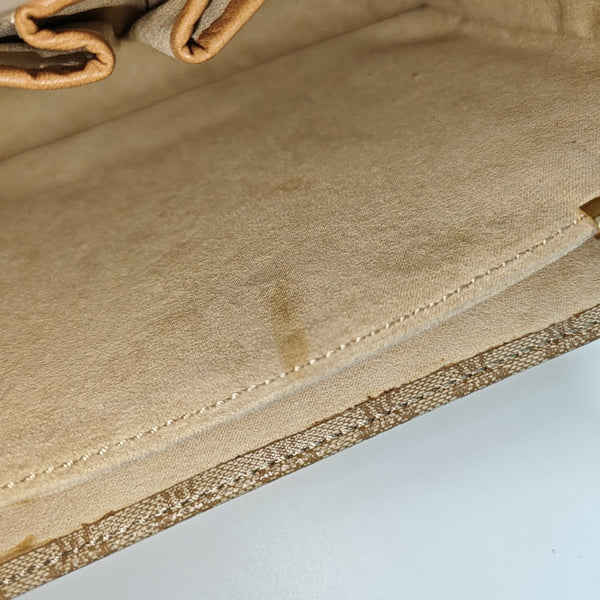 Coated Canvas Shoulder Bag Beige