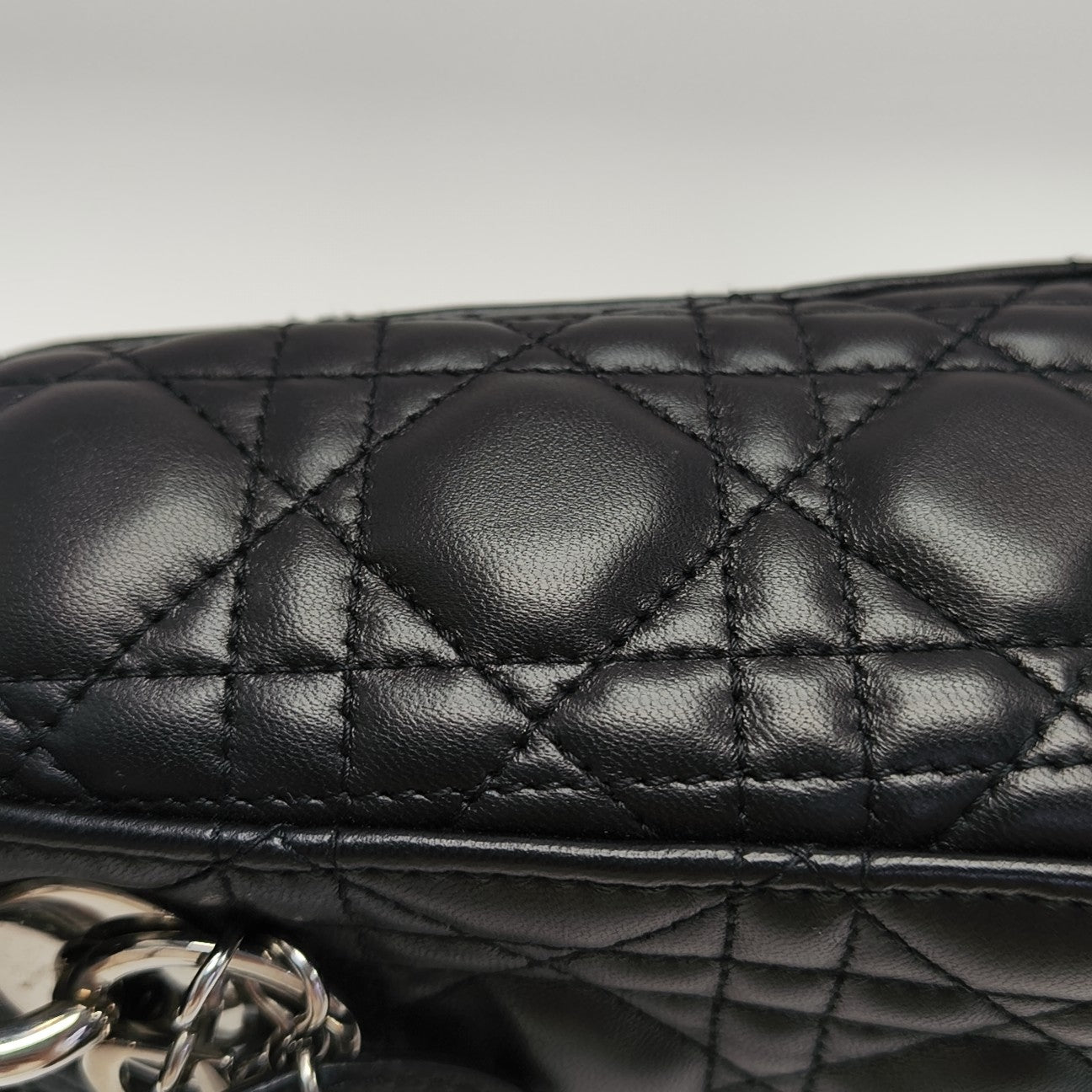 Lady Dior Mini Cannage Lambskin Black
