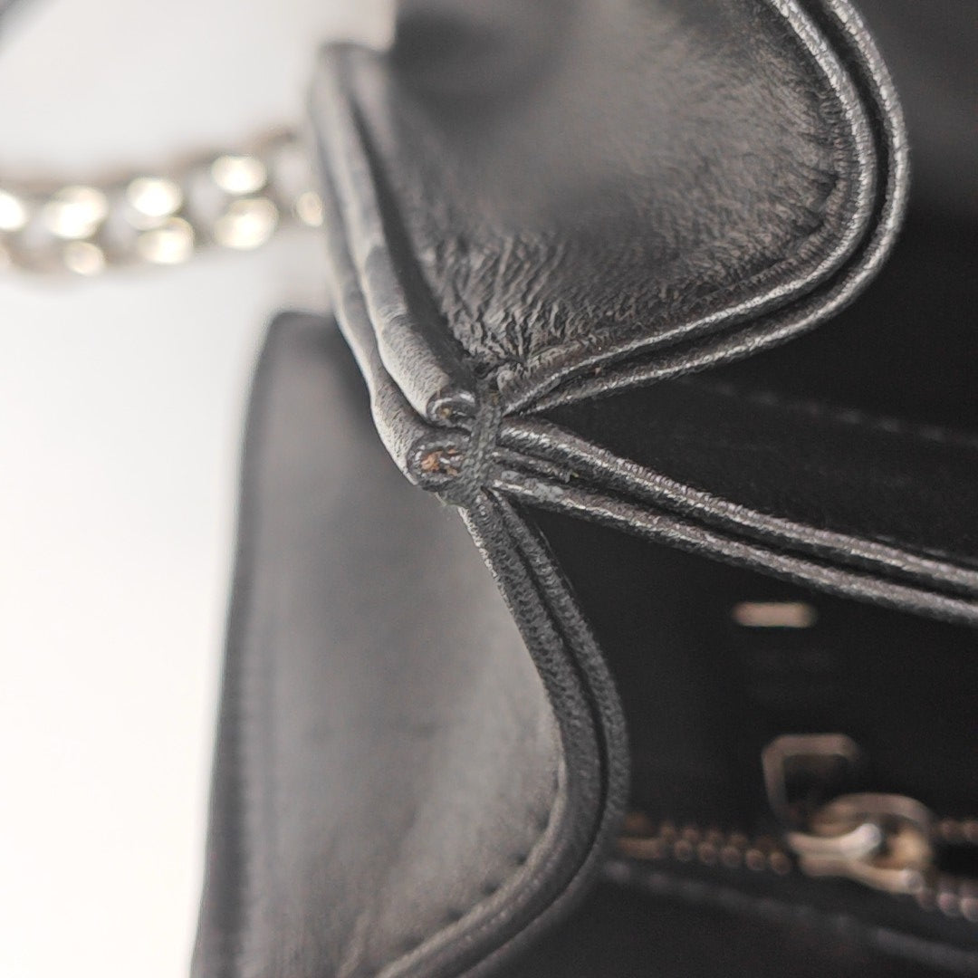 Lambskin Shoulder Bag Black
