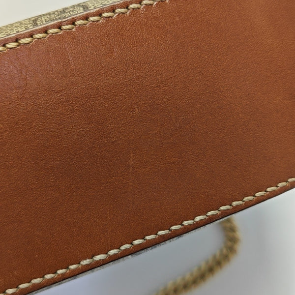 Monogram Coated Canvas Shoulder Bag Beige